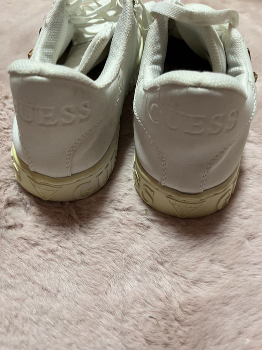 Guess tenisówki trampki sneakersy r 37 logowane sznurówki białe