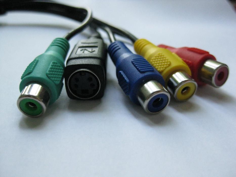 S-Video (7 pin) Male to 3 RCA(R-G-B)+ S-Video(4 pin) + RCA Female