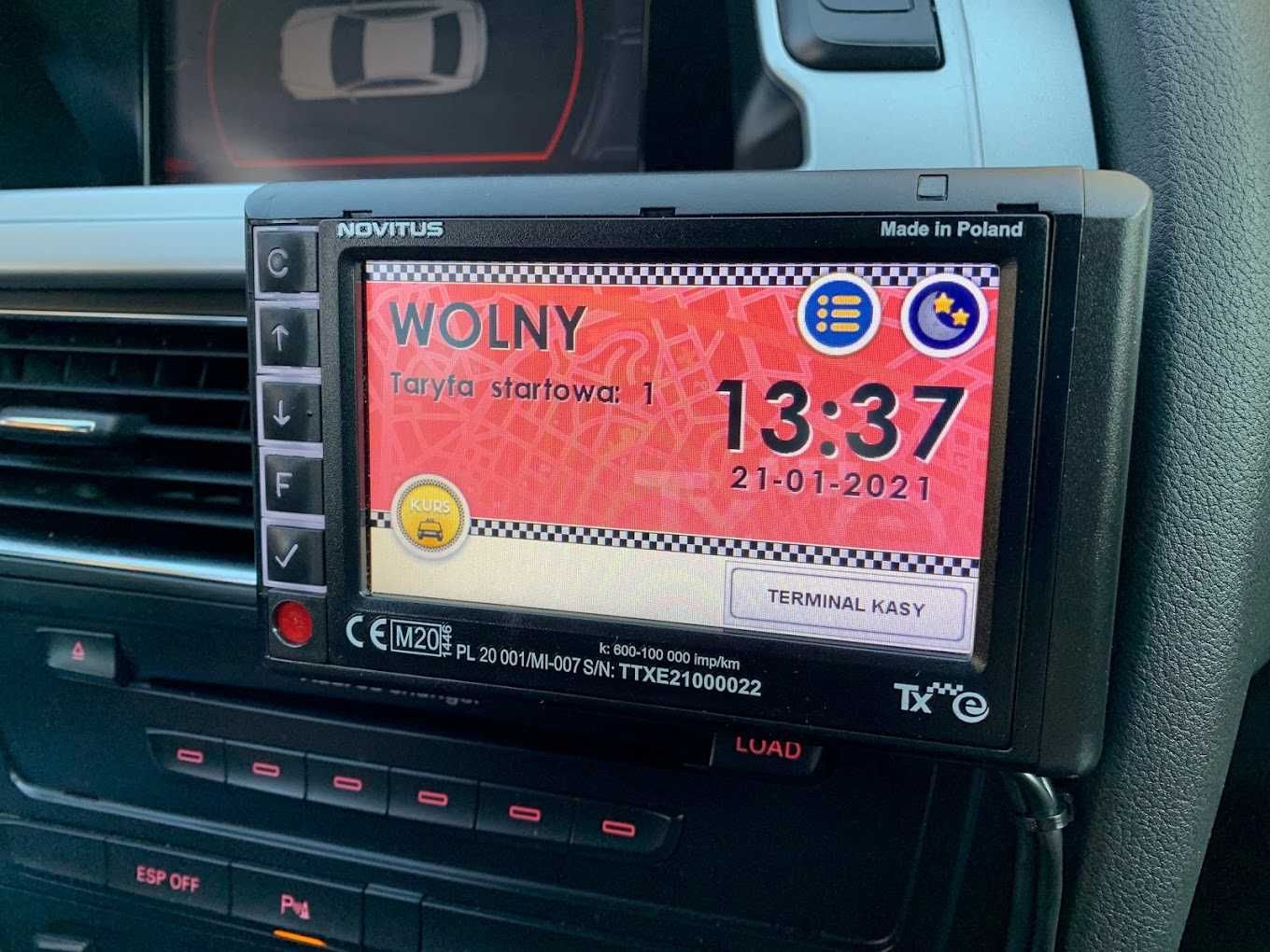 Wszystko do Taxi- taksometr, montaż, Novitus TX-E lub Cezar2+Vega Taxi