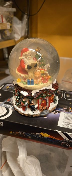 Kula świąteczna szklana z pozytywką jak nowa