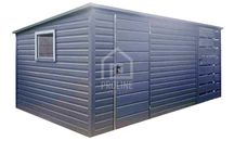 Schowek Domek Ogrodowy 4x2,5 + Wiata 1,5m 2x Drzwi Okno - spad PLG155