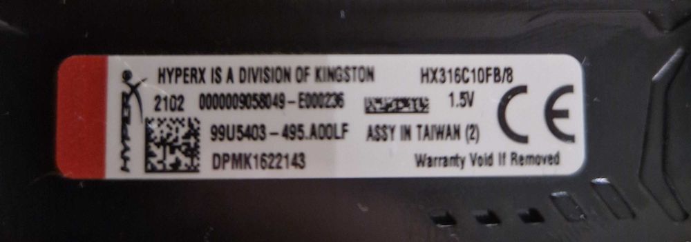 Pamięć Ram HyperX Fury 2x8GB