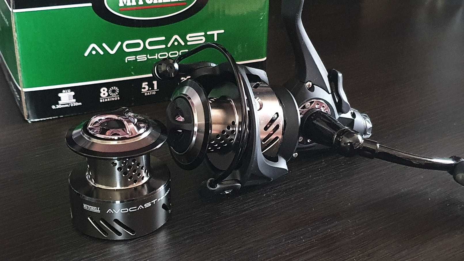 Kołowrotek z wolnym biegiem Mitchell AVOCAST FS 4000 - 2 szpule!