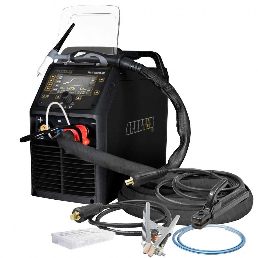 Spawarka SPARTUS ProTIG 225P AC/DC z uchwytem mini SPP 17 4B X - 4m
