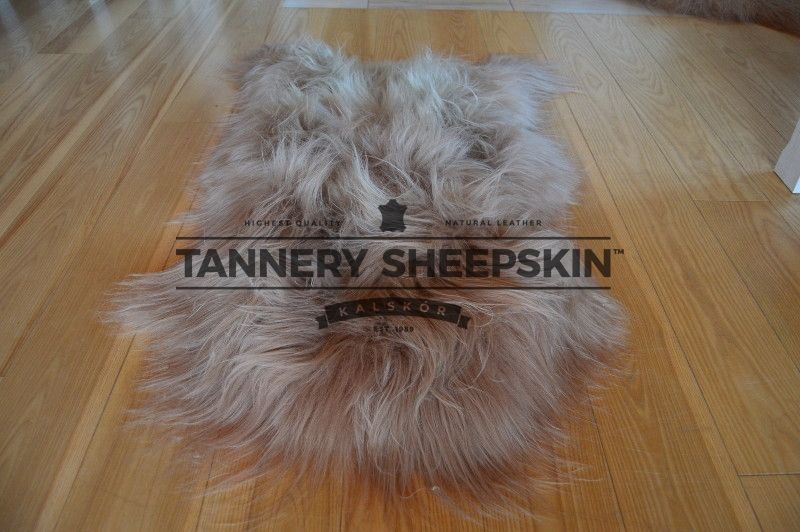 Skóra Owcza  Island Cappuccino (Beżowa) 111-130cm Piękny Długi Włos