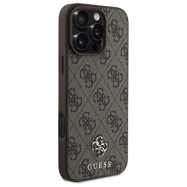 Etui Guess 4G Small Classic MagSafe na iPhone 16 Pro Max 6.9" - brązow