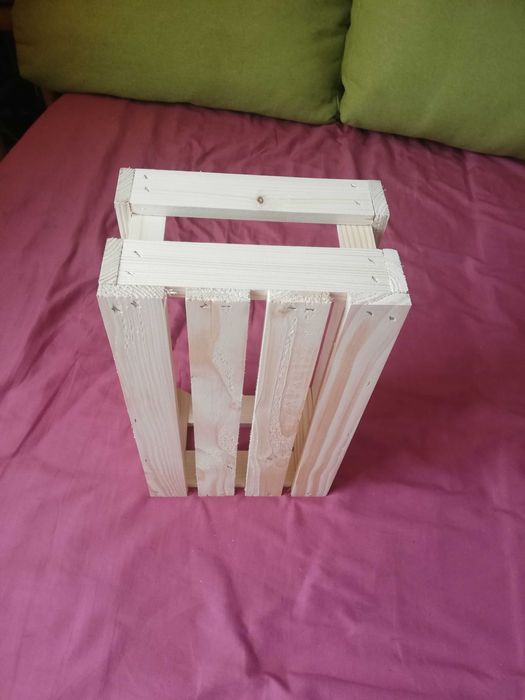 skrzynka drewniana naturalna 20,5x34x13cm sosnowa DIY kwietnik  koszyk