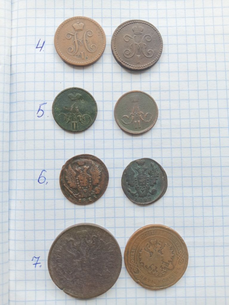 Продам монети Царської росії, Австрії.