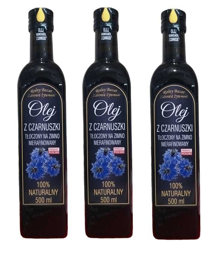 3 x Olej z czarnuszki 500ml - tłoczony na zimno po złożeniu zamówienia