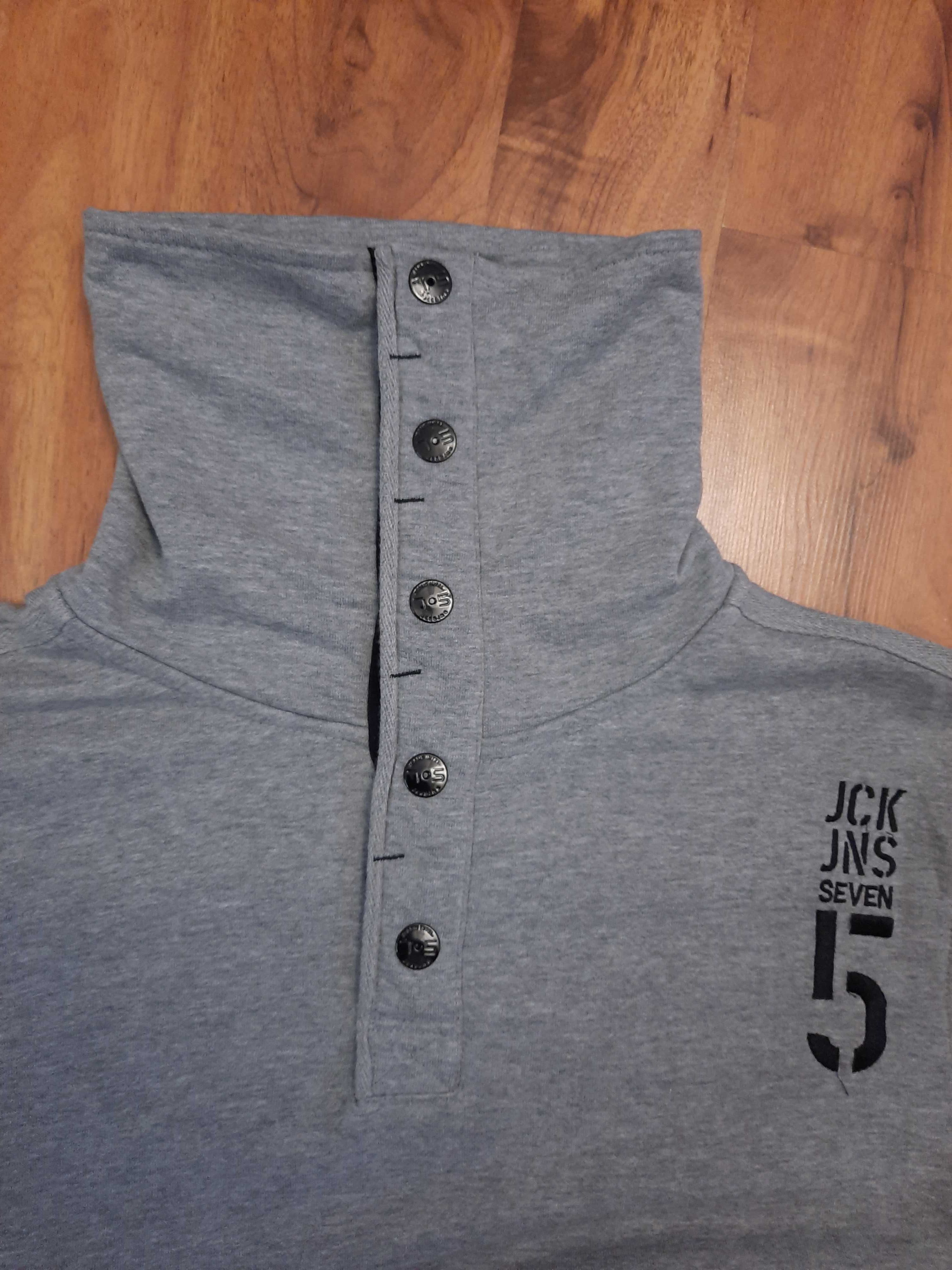 Bluza z golfem szara bawełniana Jack Jones rozmiar L