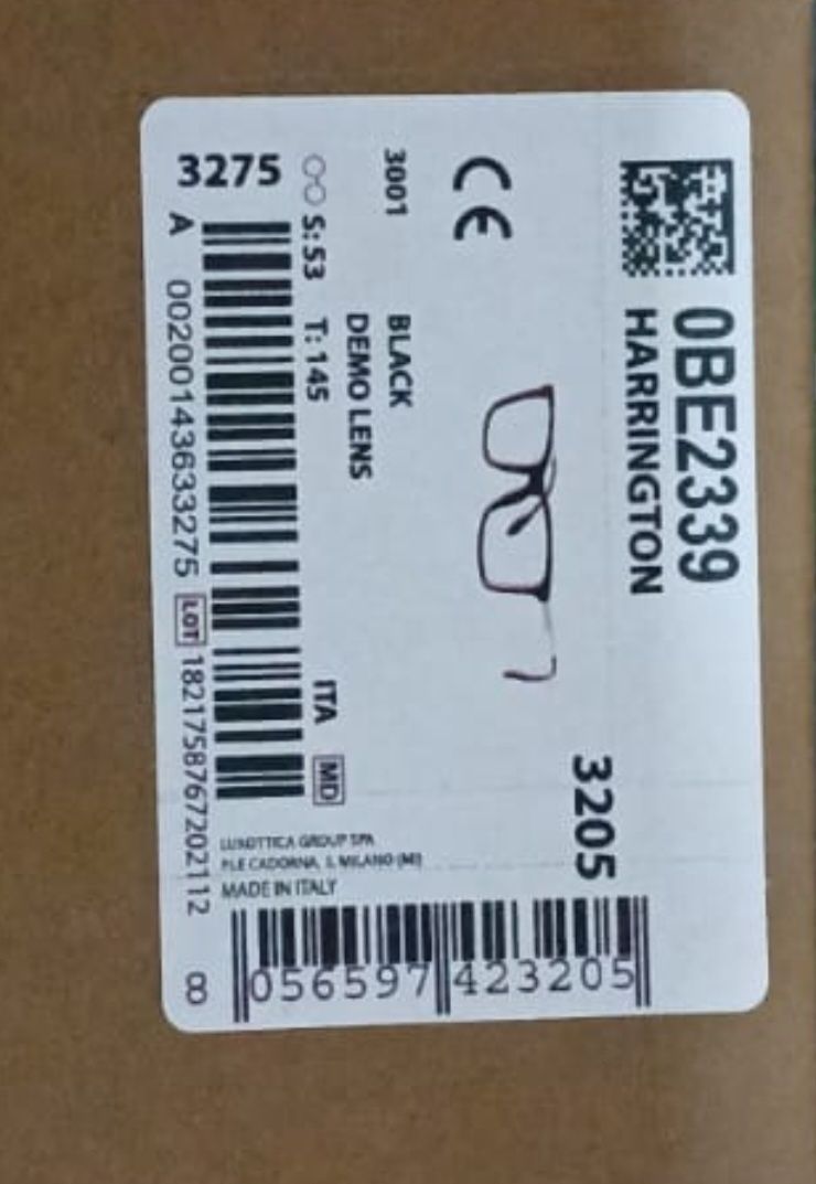 Чорні  чоловічі оправи  Harrington  OBE 2339 3001 від Burberry!