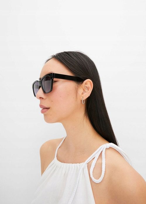 B.P.C biały top lniany oversize z wiązaniem 48.