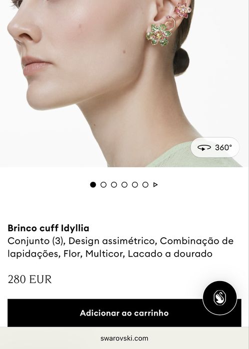 Brincos e ear cuff Swarovski Idyllia a estrear