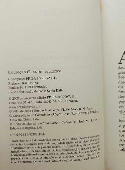 Voltaire - Cândido ou O Optimismo + Tratado sobre a Tolerância