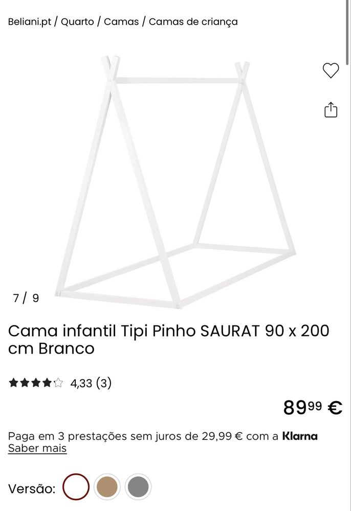 Cama criança em Branco