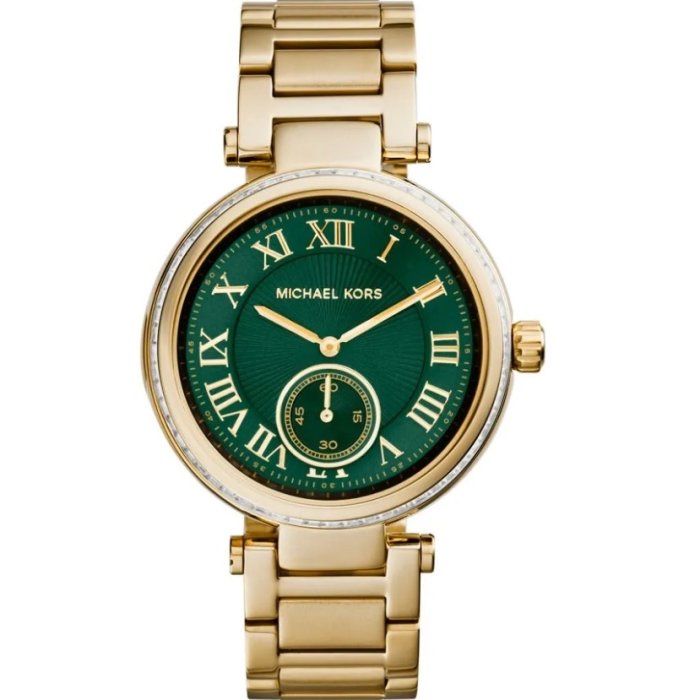Zegarek Michael Kors Skylar MK6065 złoty z zieloną tarczą