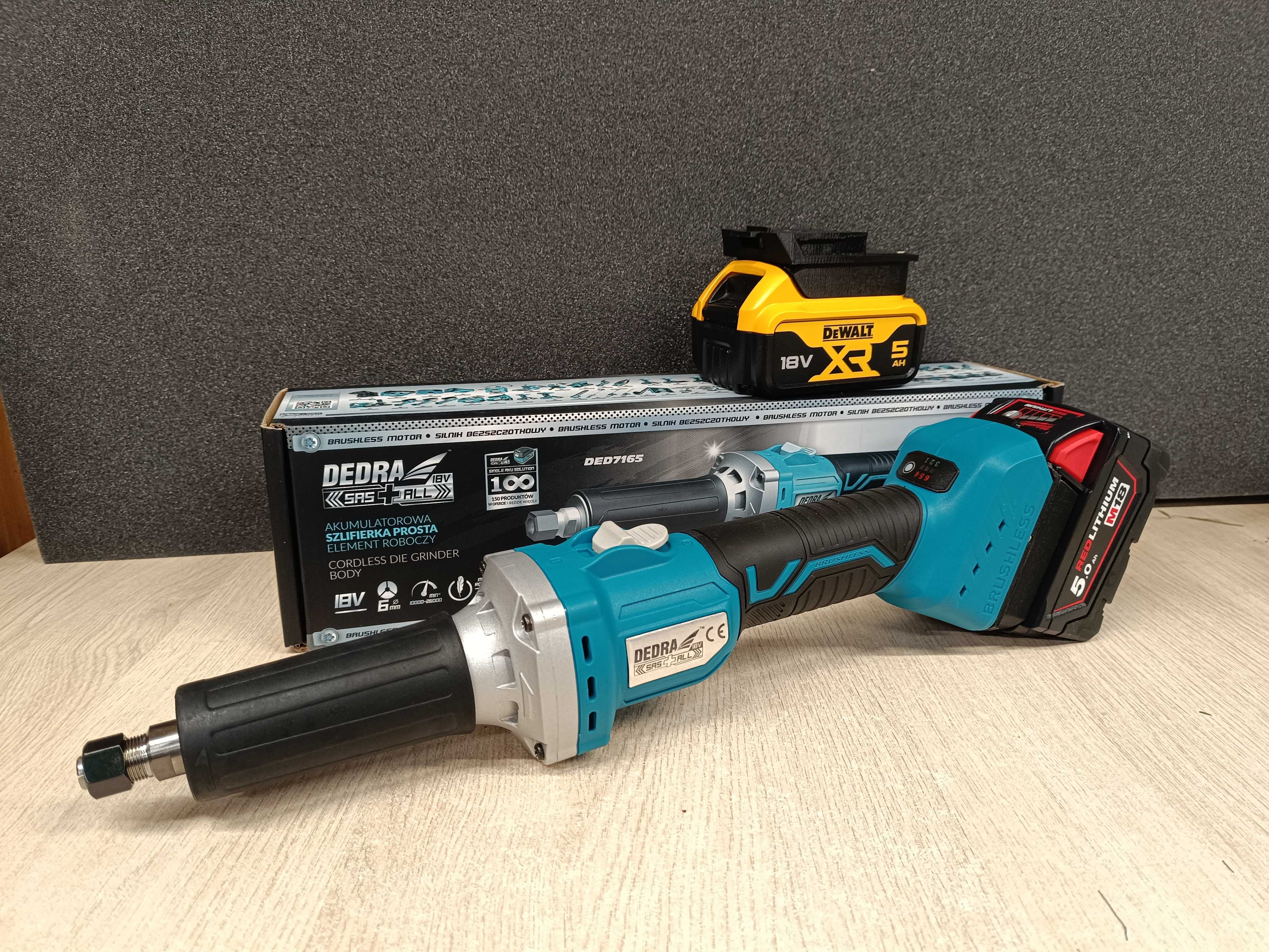 Szlifierka prosta 18V Dedra Adapter Dewalt Bosch Milwaukee Makita