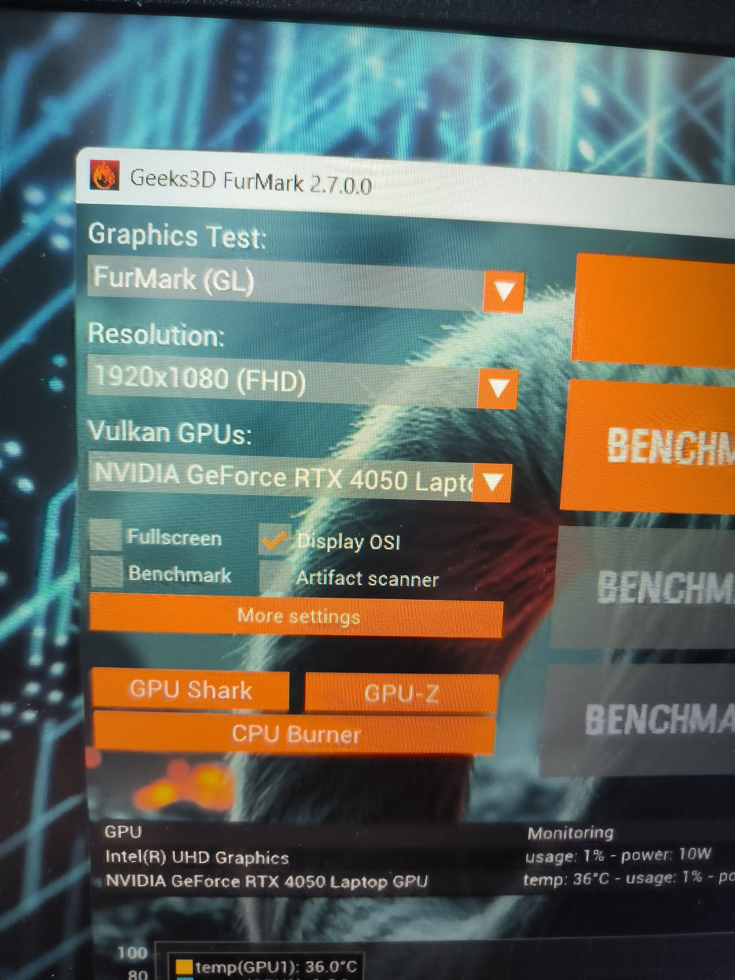 Laptop MSI RTX 4050 32GB ram DDR5