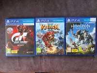 Zestaw gier Ps4 - Knack 2, Horizon zero, Gran Turismo sport