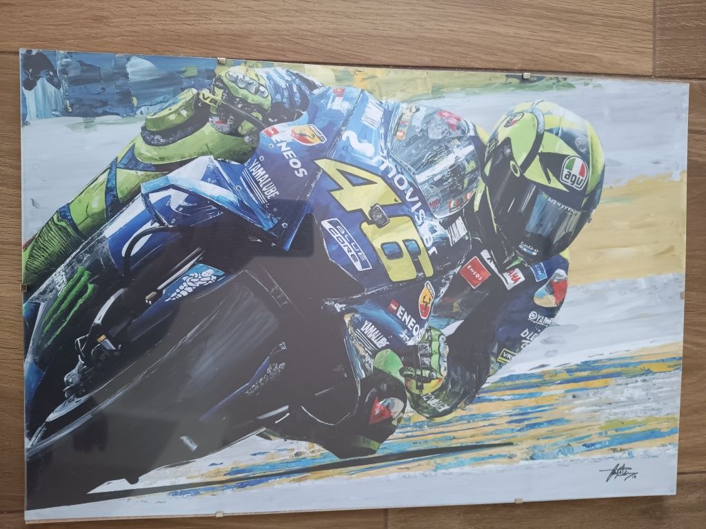 Obraz plakat w antyramie motor motocykl  Valentino Rossi