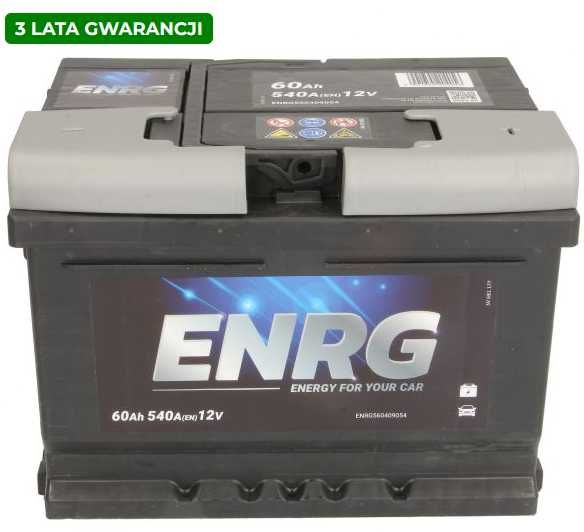 Akumulator ENRG 60AH 540A P+ 3 LATA GWARANCJI ! Radom - wysyłka FREE