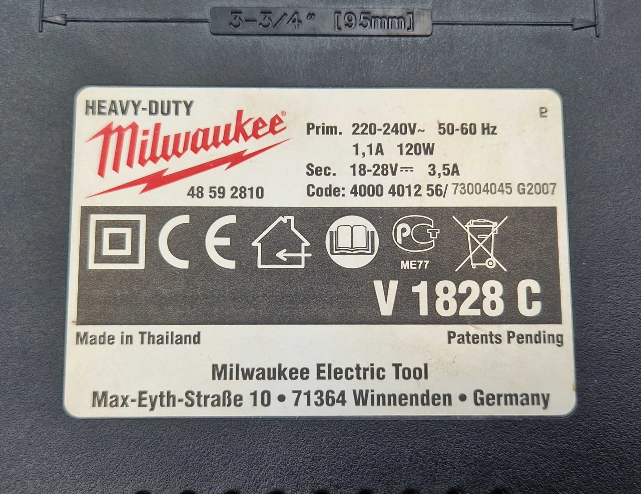 Ładowarka Milwaukee V 1828 C 18-28V Li-Ion NiCd NiMH \Fajne OKAZJE
