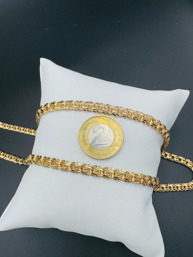 Nowy zloty lancuszek wzor garibaldi proba 585 waga 31,77g