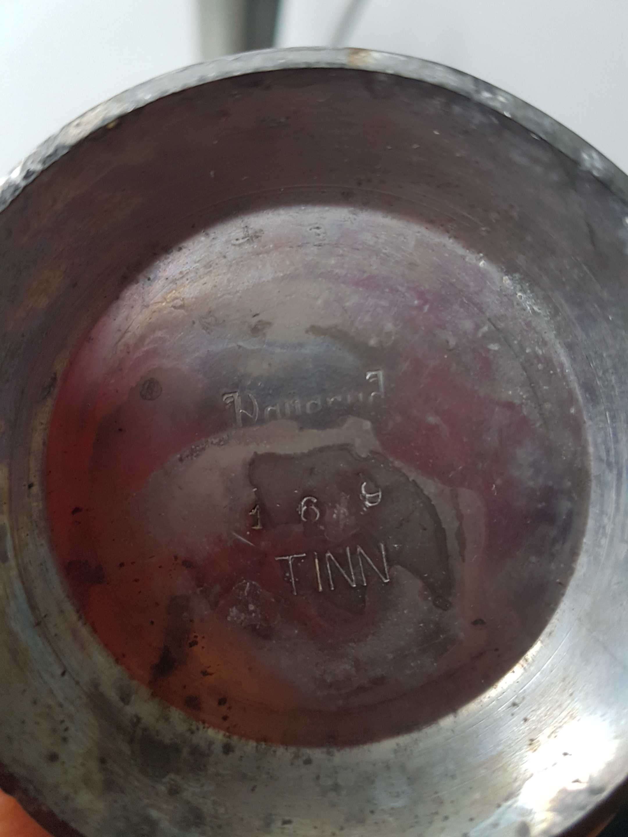 Antyczne cynowe dzbanki HAUGRUD BM TINN Pewter Norwegia lata '50