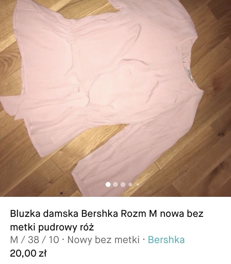 Bluzka damska rosm M Bershka nowa bez metki wysyłka 1 zł
