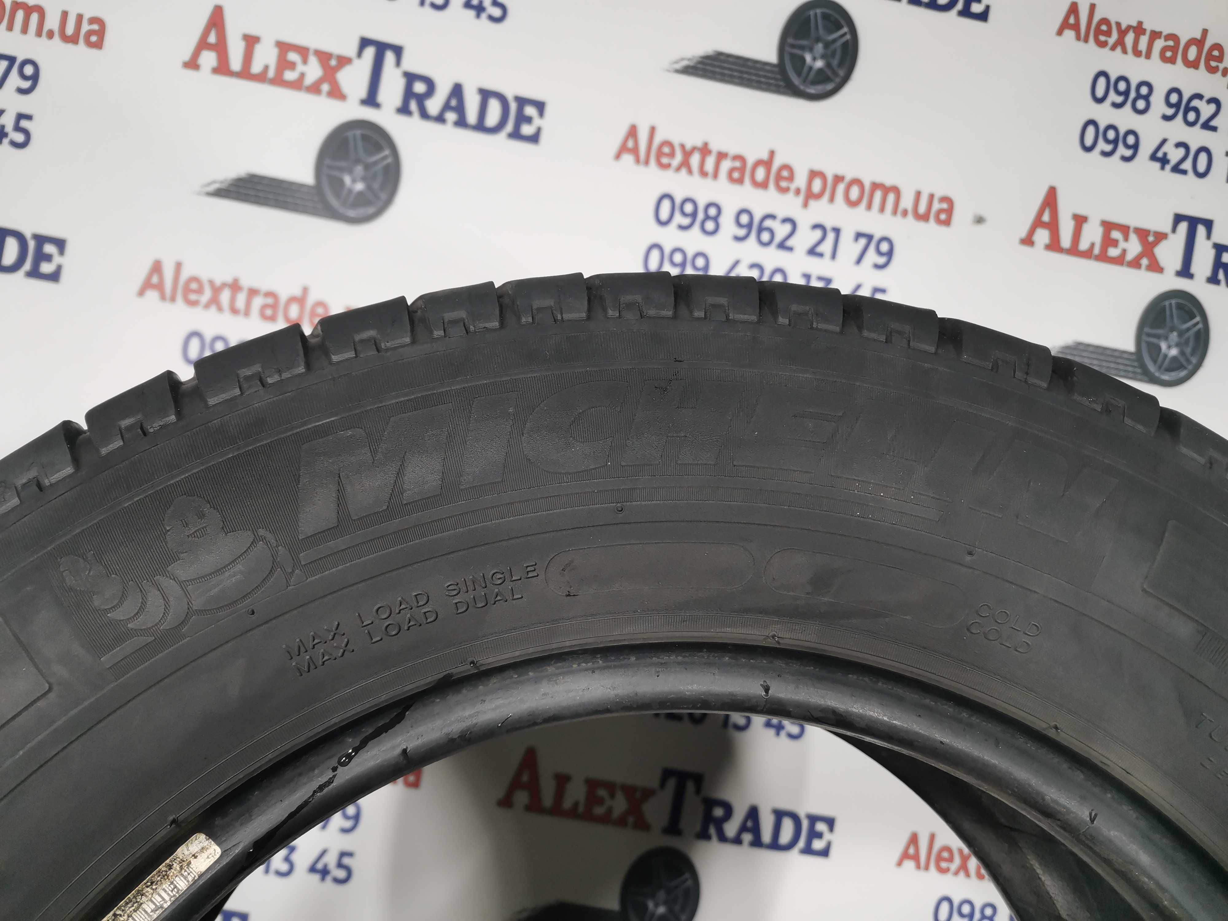 2 шт. 225/65 R16C цешка Michelin Agilis літні шини б/у, 6,5 мм