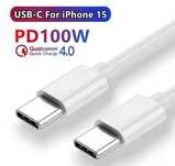 2 Cabos de carregamento Rápido USB-C para USB-C