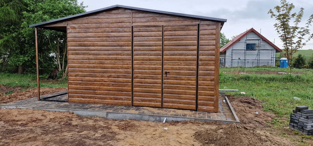 Garaż Drewnopodobny 5x5 plus wiata 1x5 Dostawa Darmowa