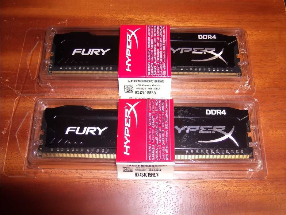 Memória RAM DDR4 Kingston Hyper X Fury Black - 2 x 4 GB (8 GB)