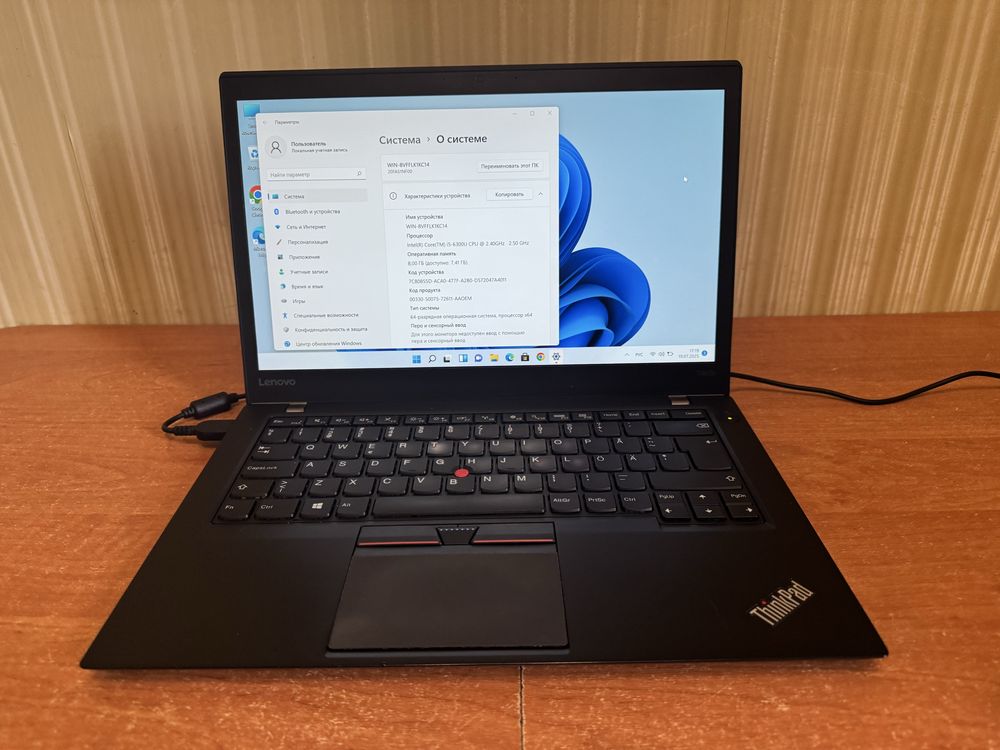 Ноутбук Lenovo T460s core i5 6gen fulhd ips