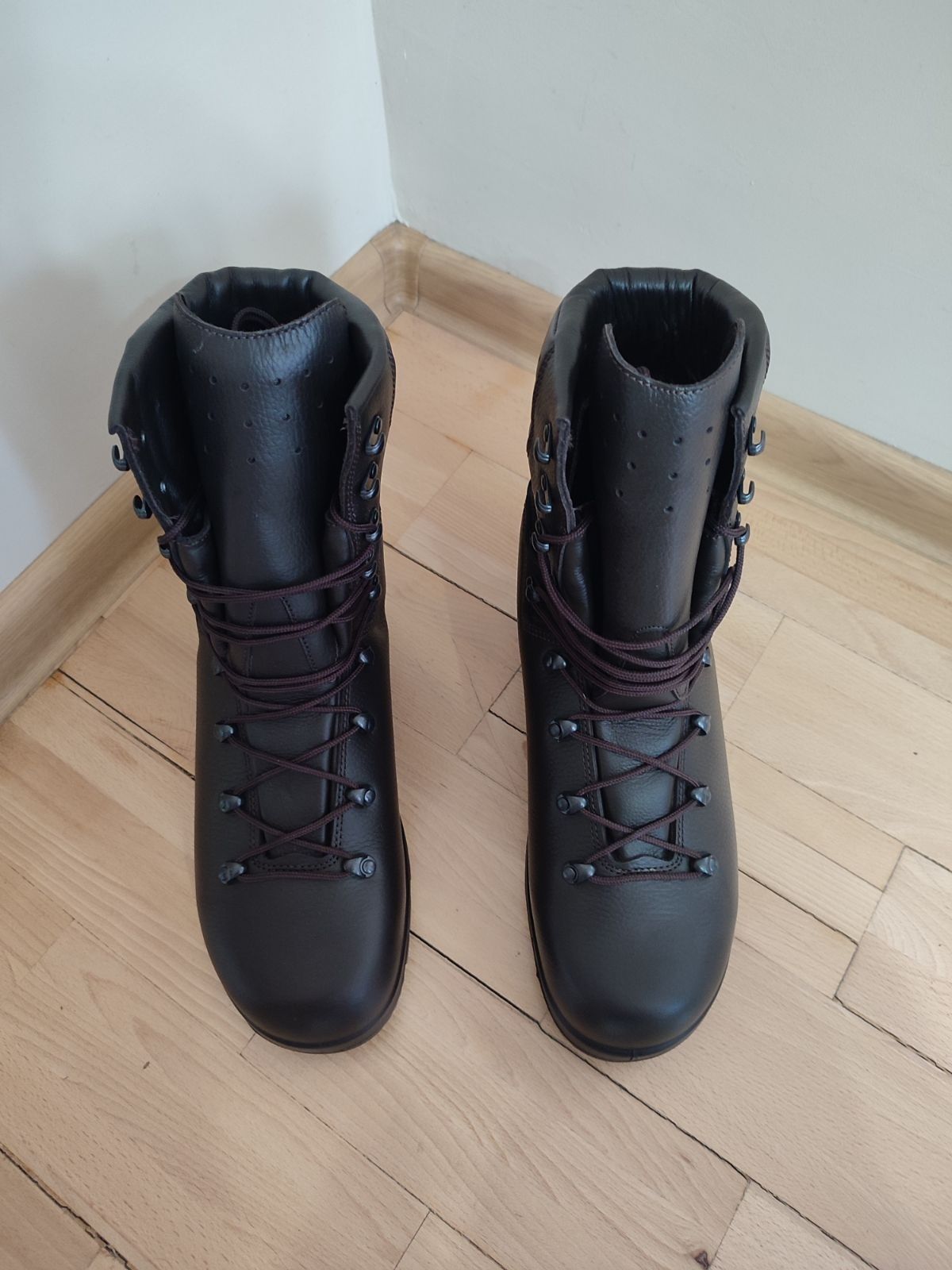Trzewiki buty zimowe skórzane męskie brązowe Wojas - r. 43