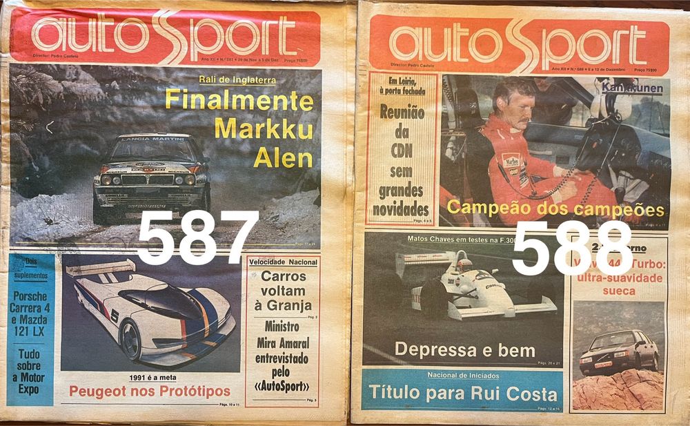 Vendo jornais AutoSport - ano 1988