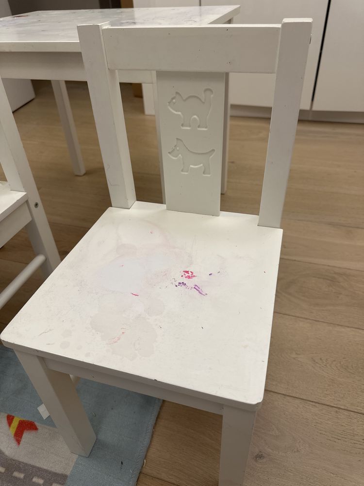 Stolik i 3 krzesełka IKEA Kritter