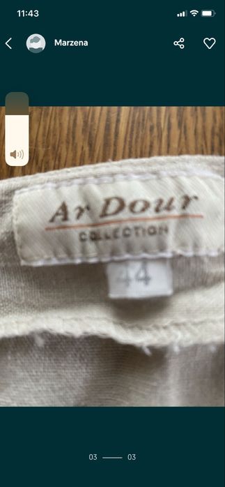 Lniana dluga spodnica