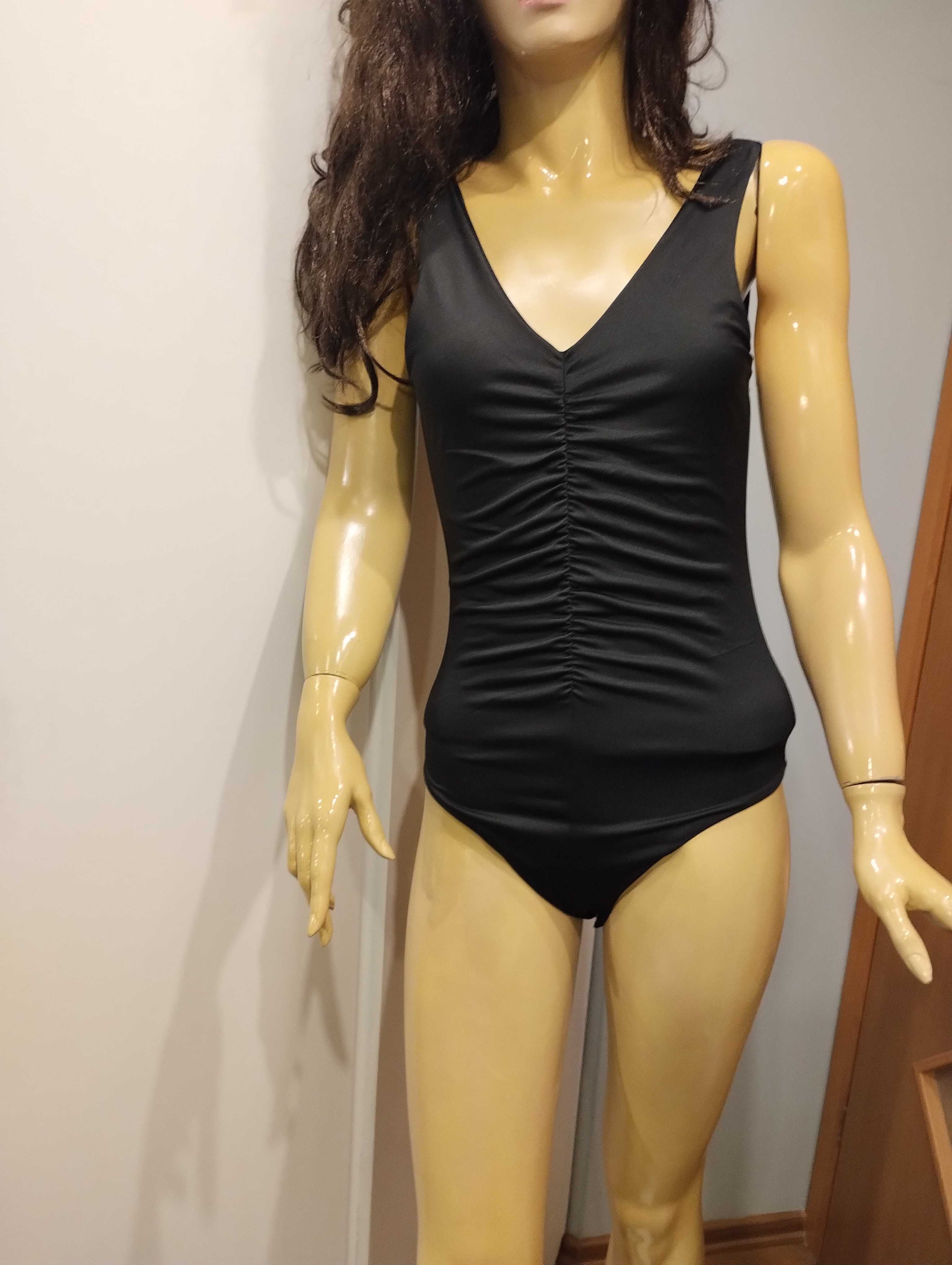 Czarne body satynowe r. S