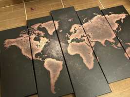 Mapa mundo em telas