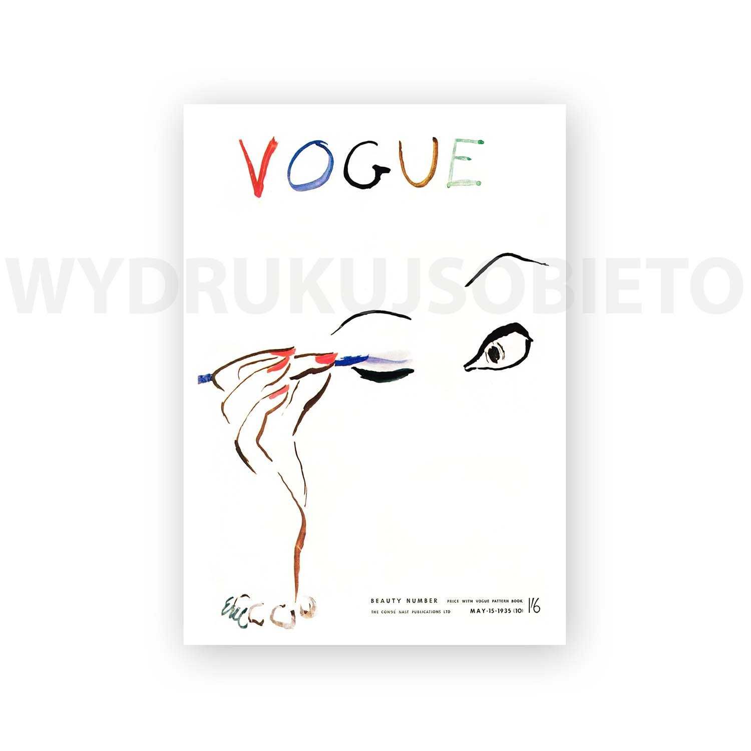 Plakat VOGUE 1935 Cover Reprint Premium  A4 - pomysł na wystrój wnętrz