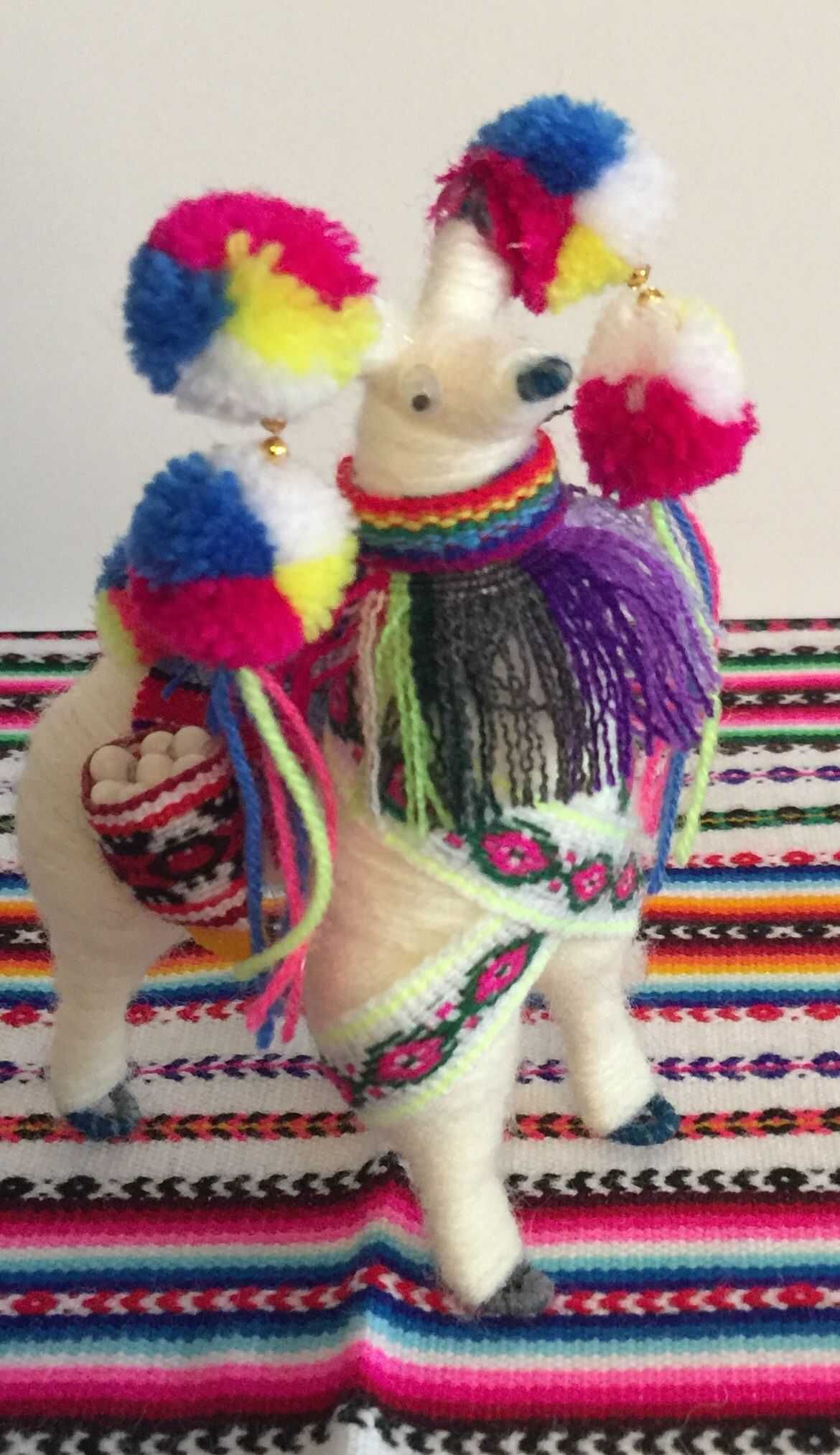 kolorowa lama z Peru 20cm - natychmiastowa wysyłka