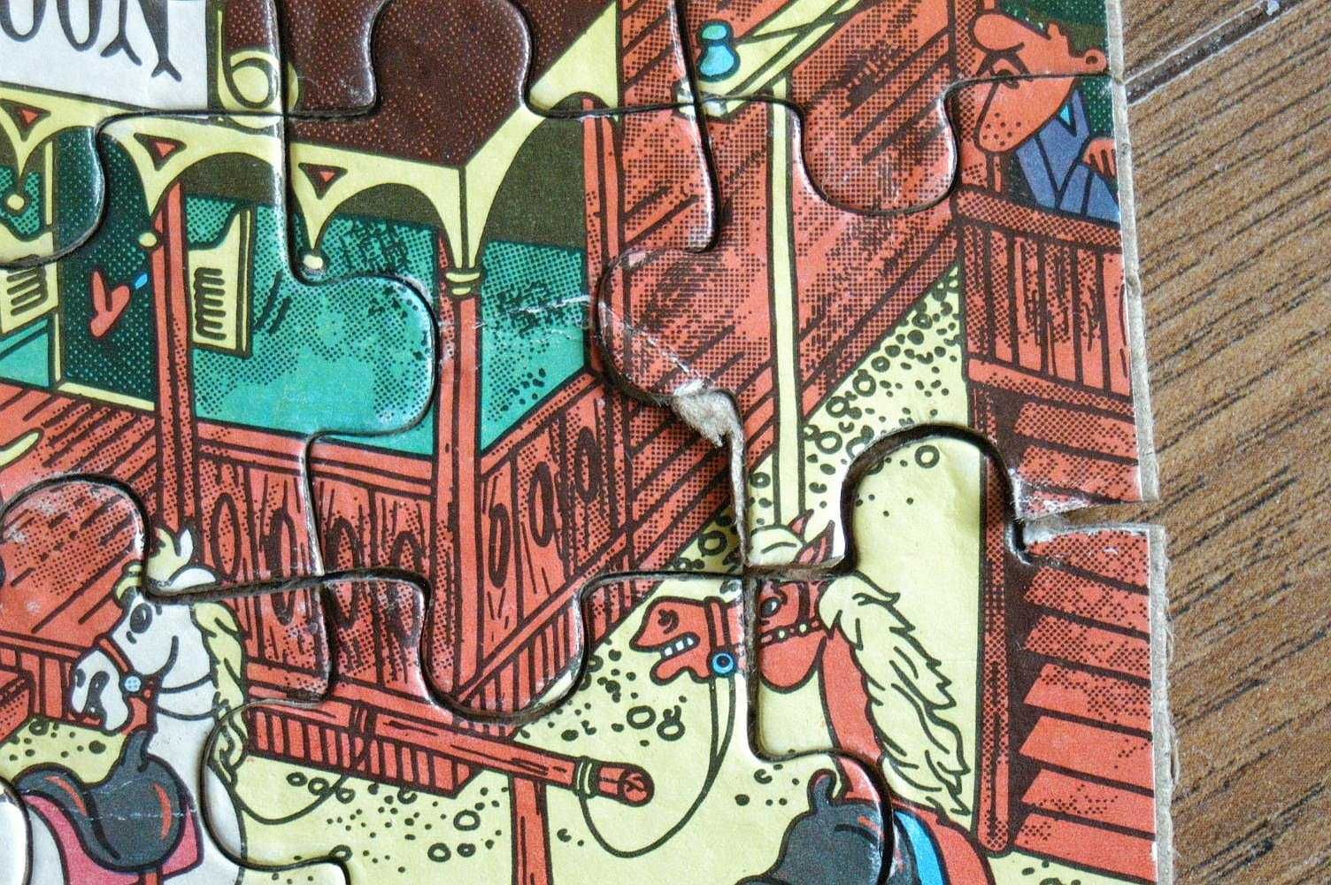 stara układanka - puzzle vintage - Lucky Luke - 24 elementy