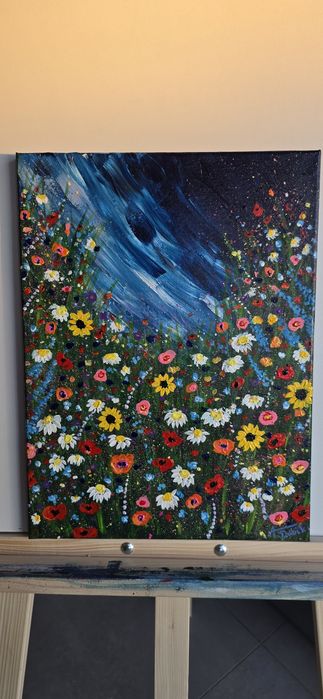 Obraz na płótnie 30x40 malowany ręcznie nowy