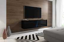 Szafka RTV VIVALDI MEBLE Slant, czarna led 160