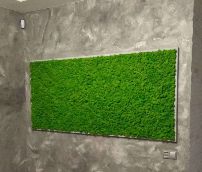 Обшиваєм стіни в кафе ресторани салони , стабілізованим мохом еко стил