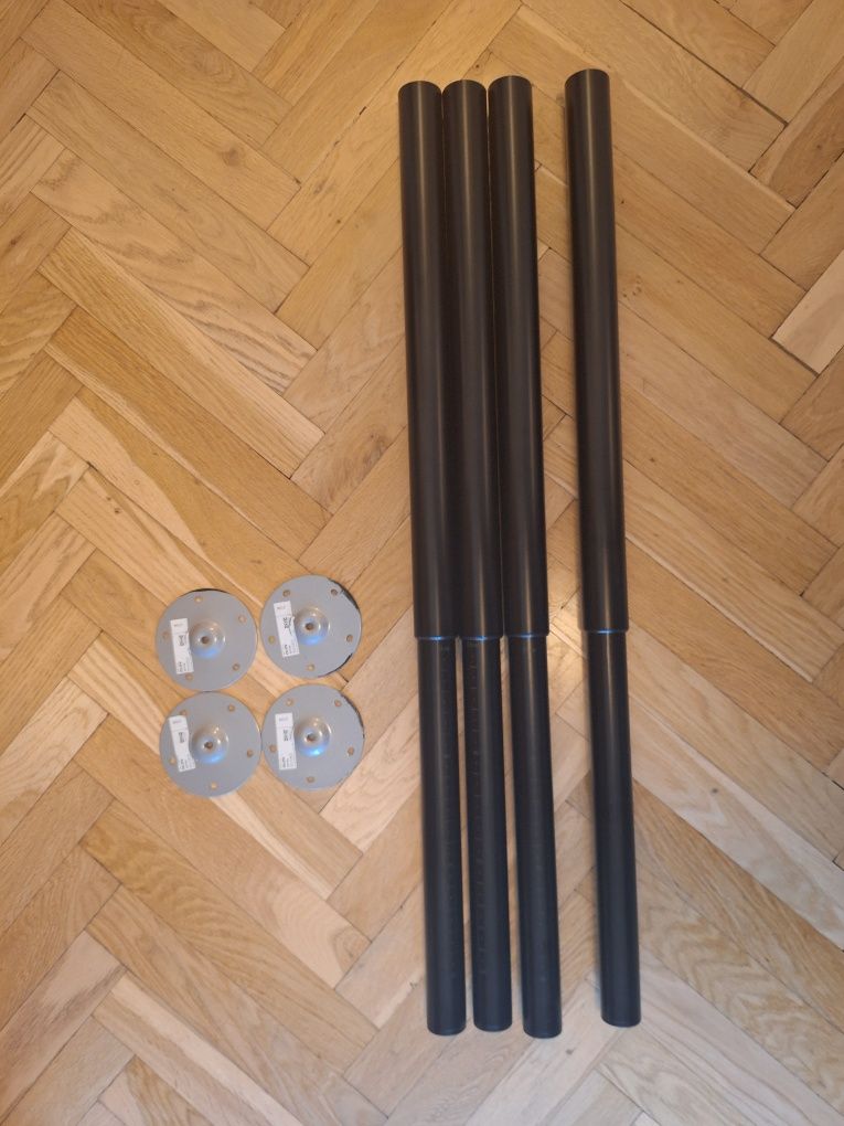 Nogi regulowane Olov IKEA czarne - komplet 4 szt. - BARDZO DOBRY STAN