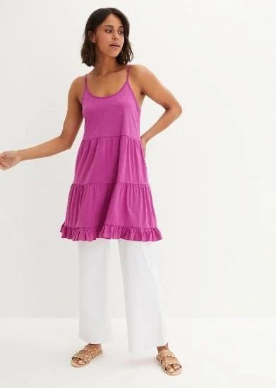 B.P.C Tunika fioletowa z falbankami ^44/46