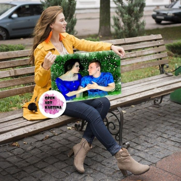 Без предоплаты. Подарок. Портрет. Фото на холсте. Картина на заказ