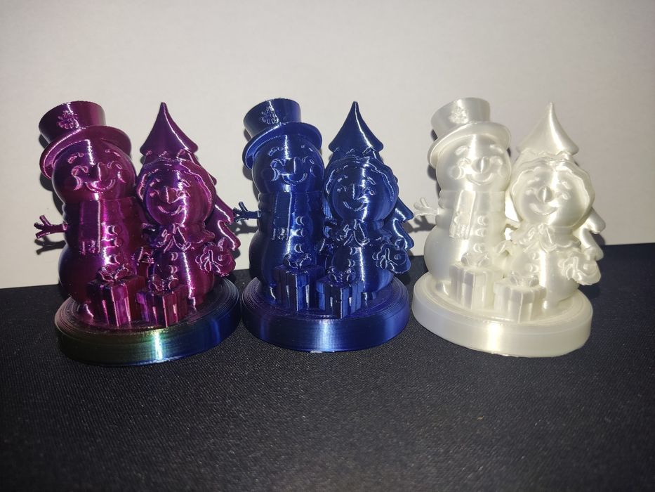 Новорічні іграшки із PLA різнокольоровий шовк